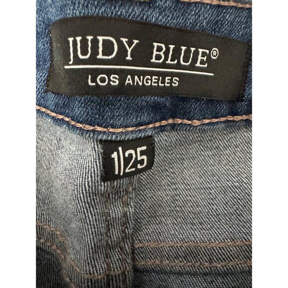 Judy Blue Double Cuffed Boyfriend Fit Blue Jeans Stretch Shaping size 1/25 - Picture 3 of 8